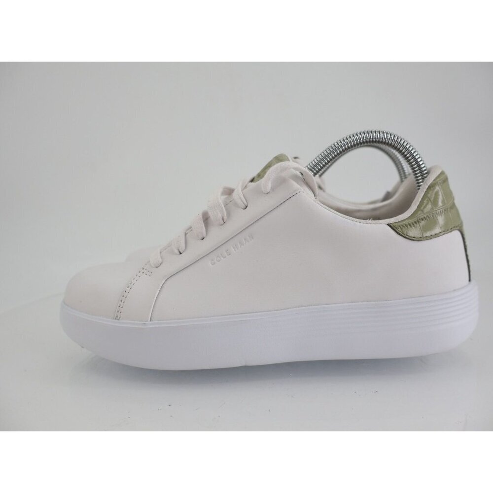 Cole Haan Women 8.5 C Wide Grand Crosscourt Joy Platform Sneaker White Leather - Picture 6 of 12